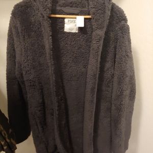 Sherpa Cardigan with Hood and Pockets